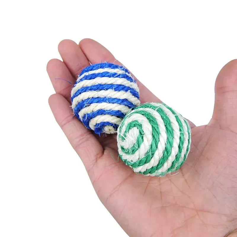 4 PCS Balls Interactive Pet Toys for Cats Kitten Dog Training Playing