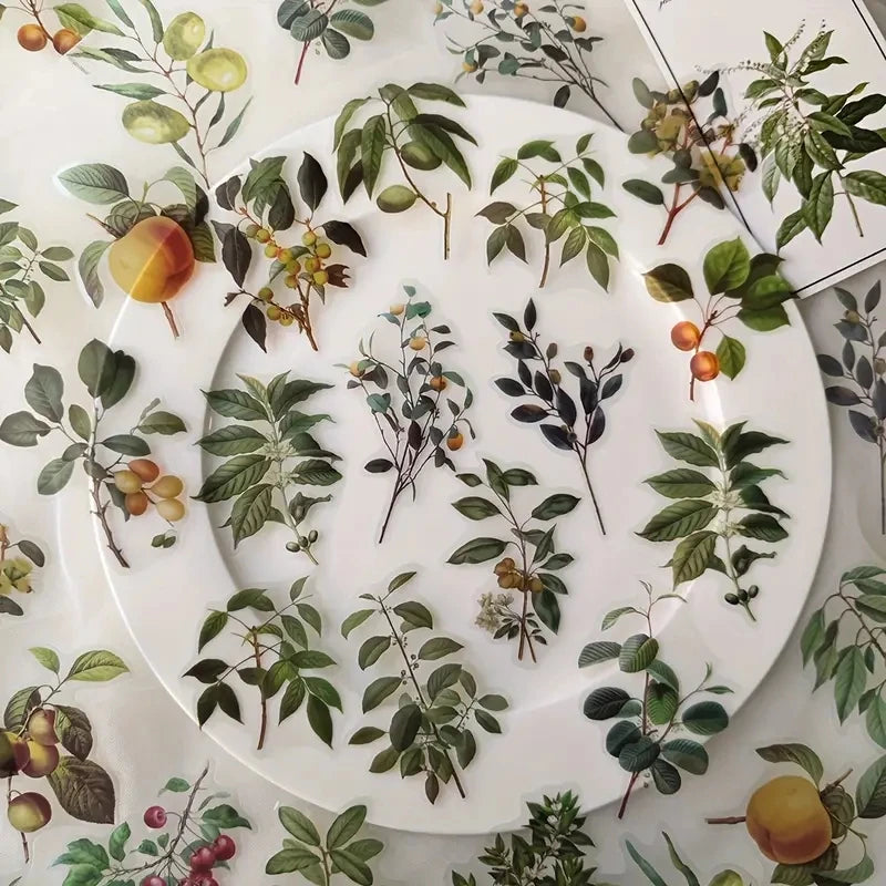 40 Pcs/pack Kawaii Creative flower plant Stickers hand tent DIY Stick