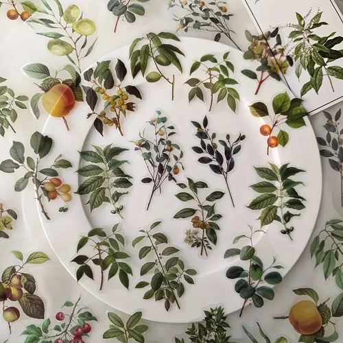 40 Pcs/pack Kawaii Creative flower plant Stickers hand tent DIY Stick