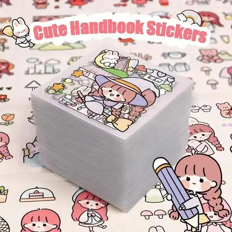 100/50/20/10 Pcs Kawaii Stickers PET Cartoon Scrapbooking Cute Sticker