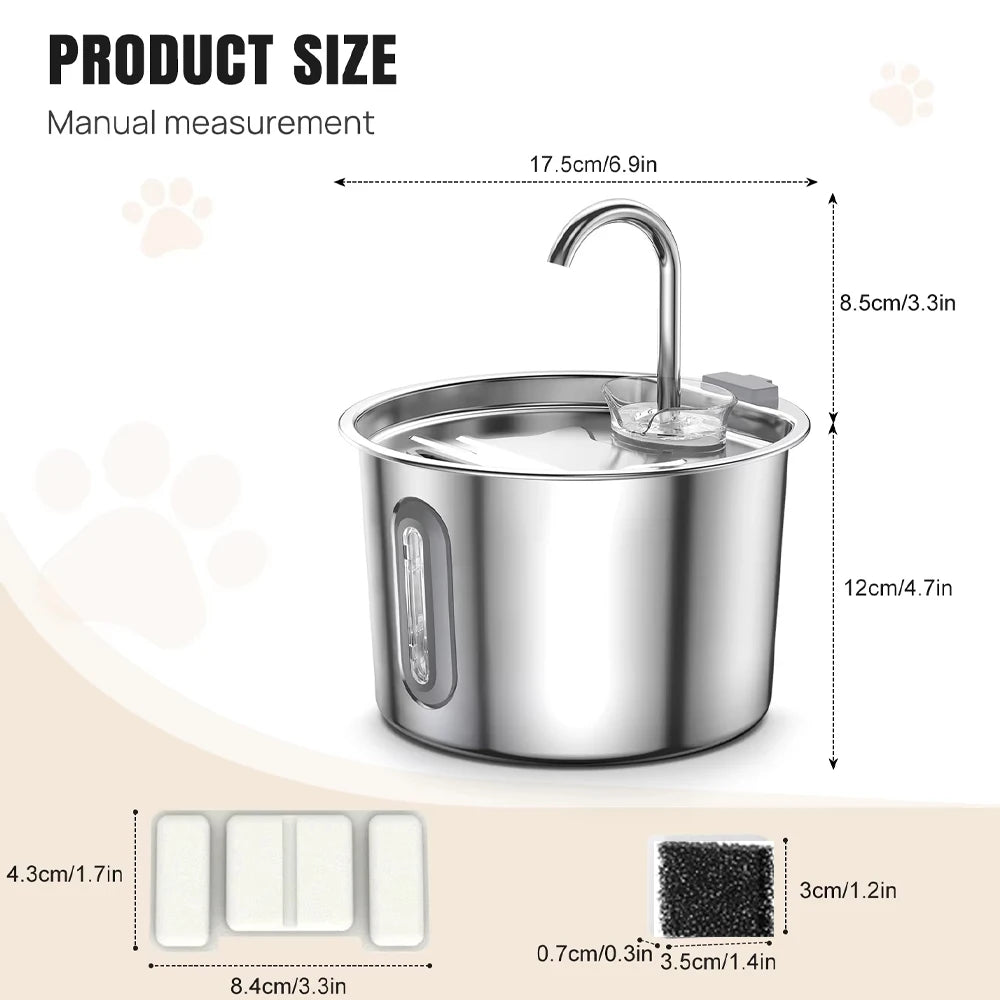 2.2L Pet Water Dispenser With Window Silent Filter With Faucet