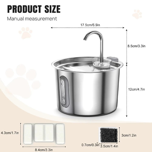 2.2L Pet Water Dispenser With Window Silent Filter With Faucet