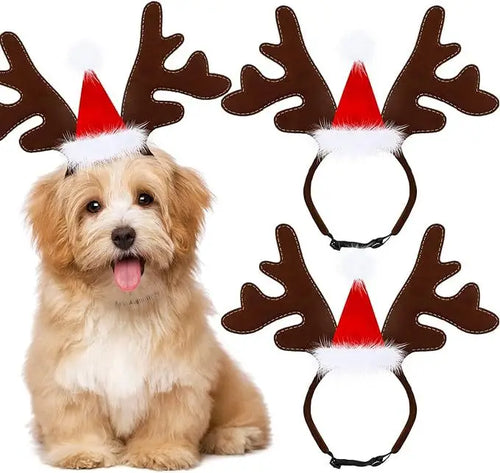 Christmas Decoration Pet Headwear Party Dress Up Antlers Hair Hoops