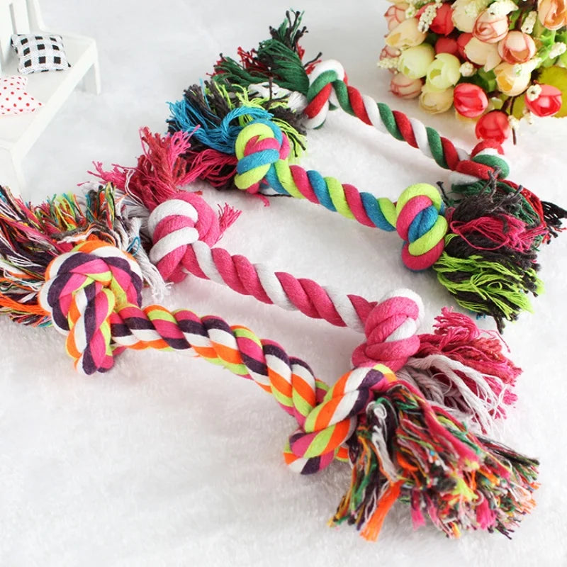 Dog Toy Pet Molar Bite-resistant Cotton Rope Knot for Small Dog Puppy