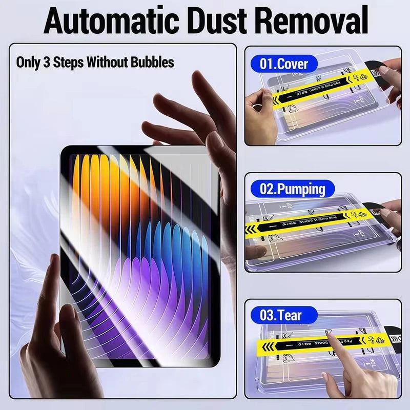 2pcs Easy to Install HD Tempered Glass Screen Protector For iPad Pro