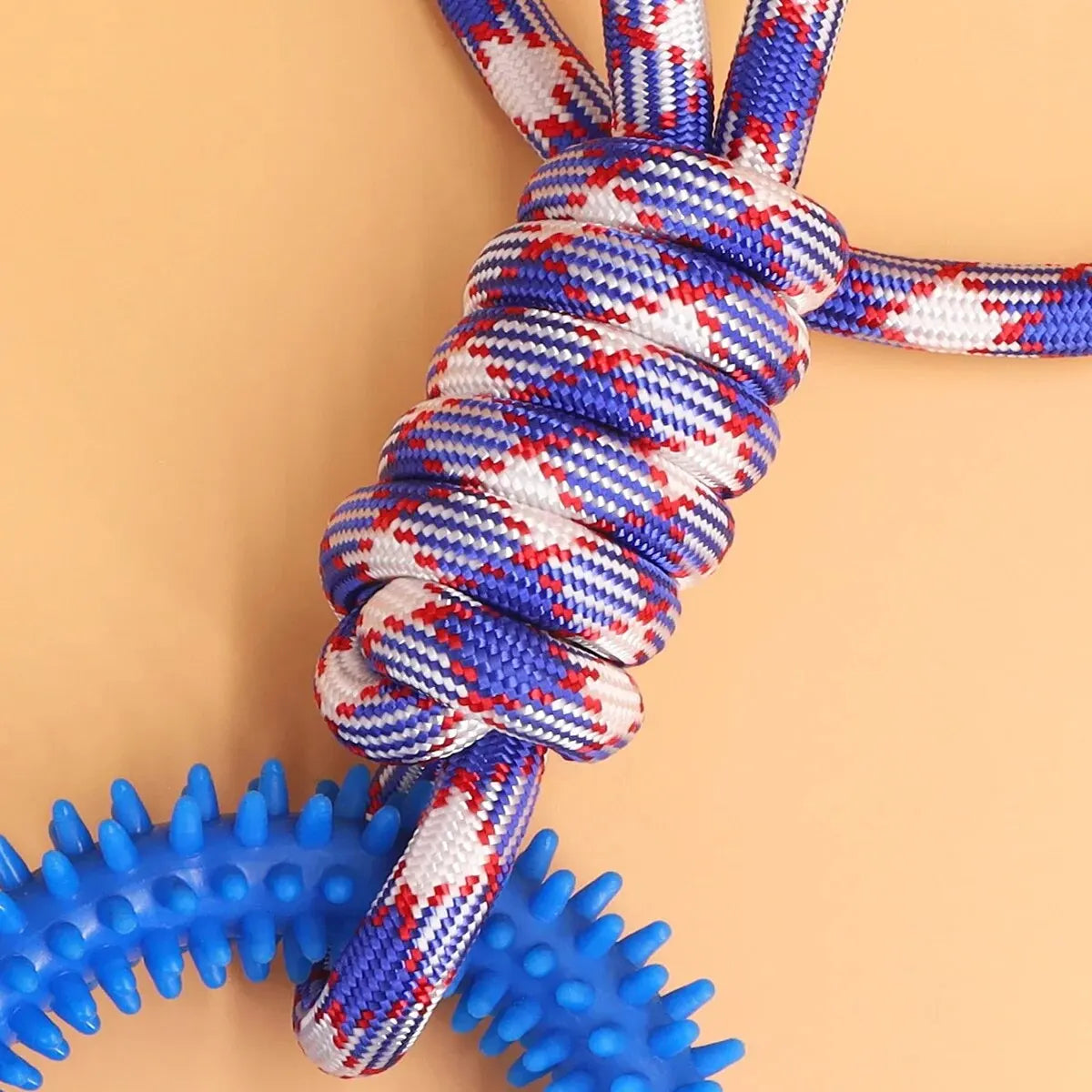 Supet Interactive Training Pet Toy Ring Spiked Ring Dog Teeth Cleaning