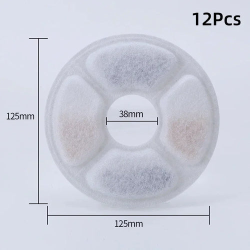 6/12pcs Replacement Activated Carbon Filter for Cat Water Drinking