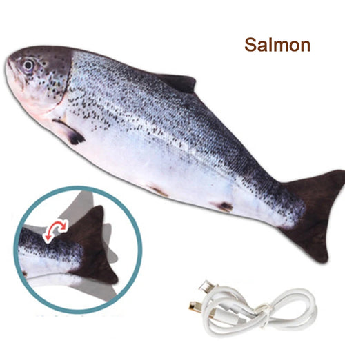 Pet Cat Pet Dog Soft Plush Toy USB Charging Simulation Fish