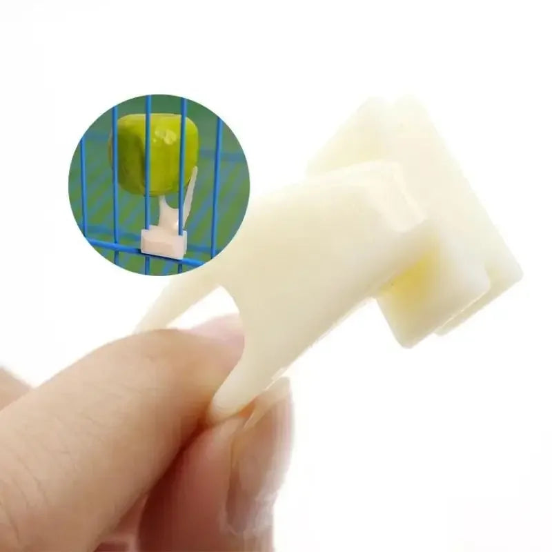 5pcs Durable PP Material Bird Cage Fruit Forks, Parrot Feeding