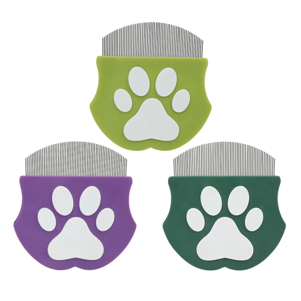 Pet Grooming Comb - Flea Comb for Cats & Dogs, Curved Design for Face