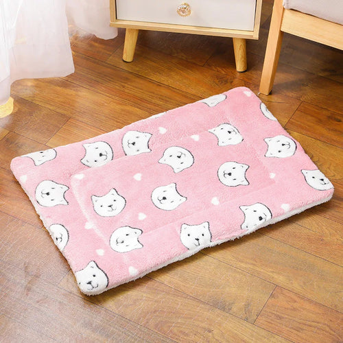Flannel Pet Mat Dog Bed Cat Bed Thicken Sleeping Mat Dog Blanket Mat