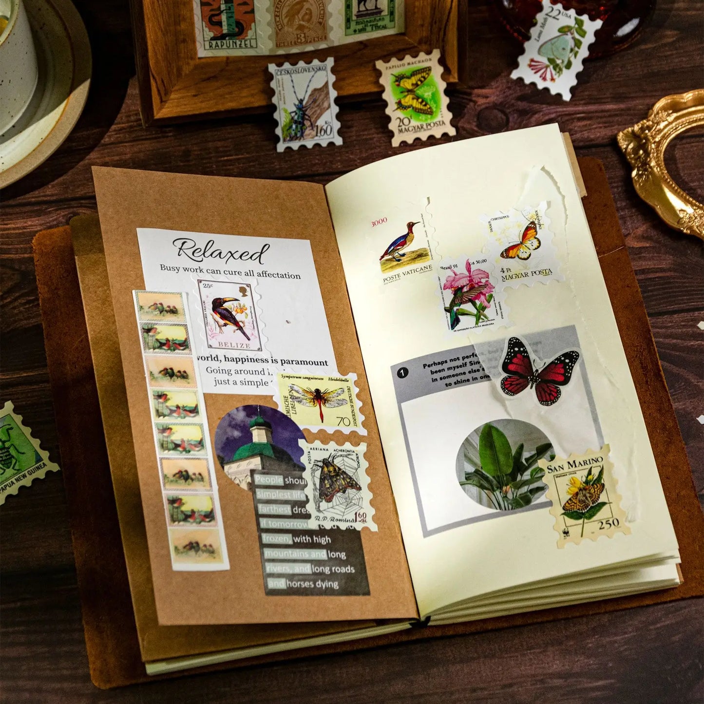 50 sheets Philatelic museum series Postage stamp theme stickers