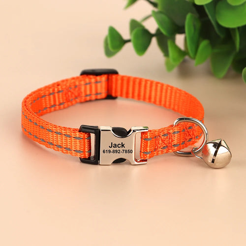 Cat Collar Free Personalized Kitten Collars Engraved Pet Puppy Name
