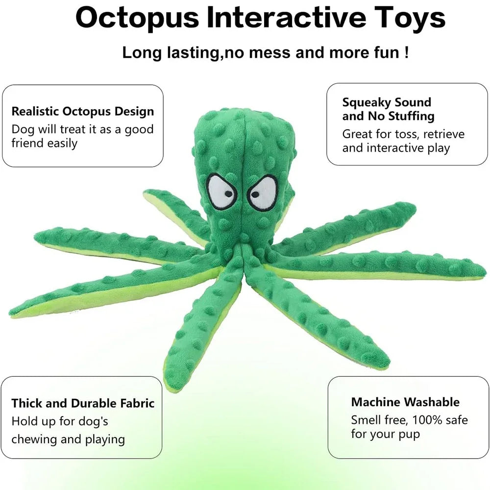 Dog Vocal Toys Octopus Non-stuffed Soft Plush Toy Puppy Educational