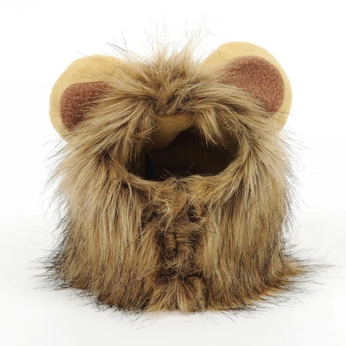 Funny Pets Clothes Cap Cute Cat Wig Lion Mane Costume Cosplay Kitten
