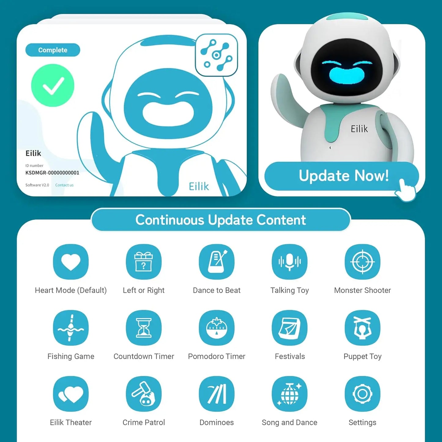 Eilik – A Cute Robot Pets for Kids and Adults, Your Perfect