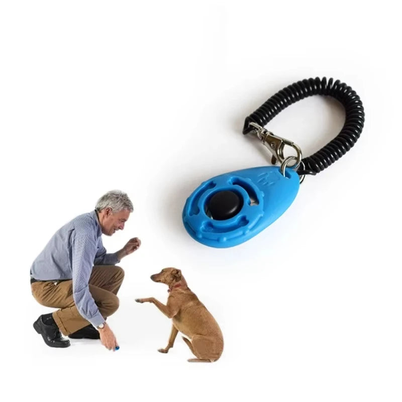 Dog Training Clicker Aid Adjustable WristStrap Sound Plastic Pet Cat