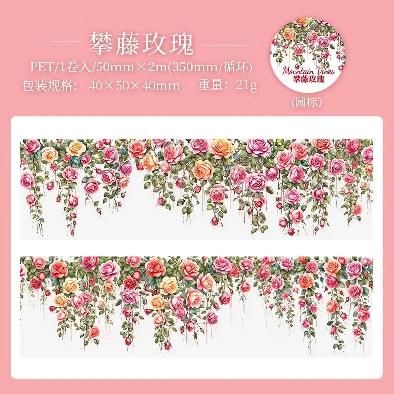 1Roll Tape Mountain Vine DIY Decorative Recycled Stickers Tapes