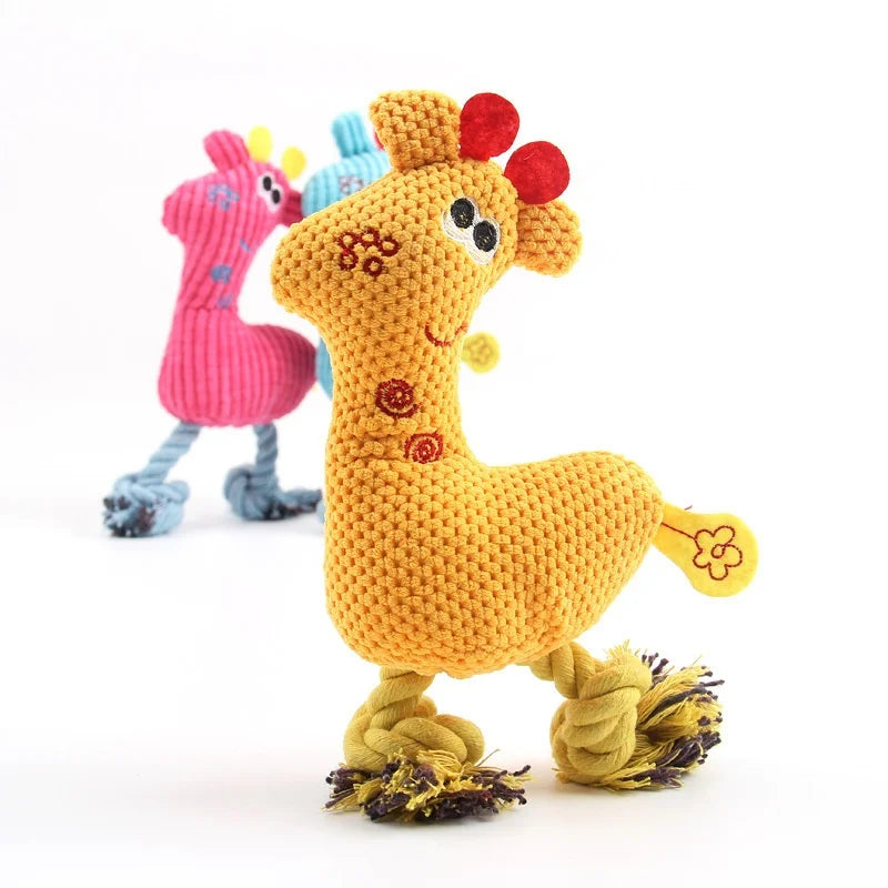 New Interactive Dogs Plush Toy Indoor Chewy Resistant Fleece Squeak