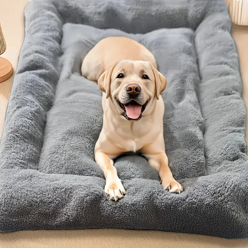 Oversized Plush Dog Cat Bed Sofa Crate Pad Ultra Soft Polyester Pet