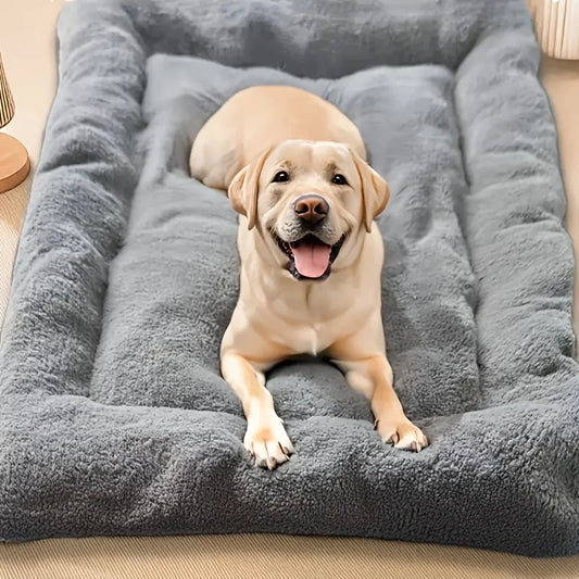 Oversized Plush Dog Cat Bed Sofa Crate Pad Ultra Soft Polyester Pet