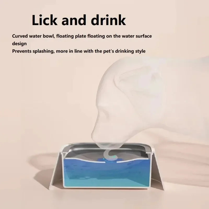 1PCS Dog Drinking Bowl Floating No Wet Mouth Cat Bowl Overflow Dog