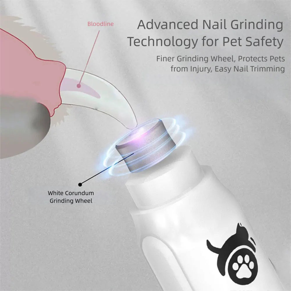 Pet Nail Grinder Electric Nail Trimmer Nail Clippers 3 Speed