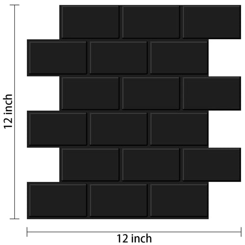 Subway Wall Stickers Peel and Stick 3d Brick Vinyl Wallpaper Bathroom
