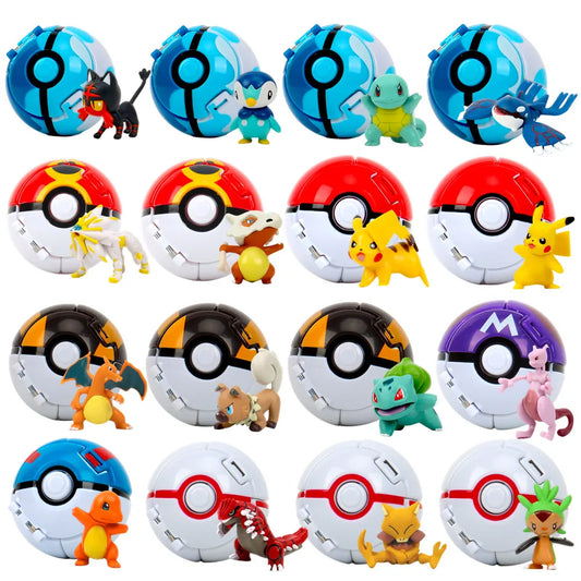 Pokemon Elf Ball Pokeball Anime Figure Cartoons Pikachu Charizard