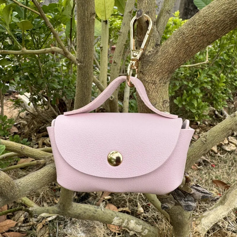 Stylish Pet Bag Holder Faux Leather Pet Poop Bag Holder with Dispenser