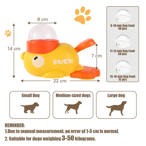 1PC Little Yellow Duck Pet Feeder Interactive Training Device For Cats