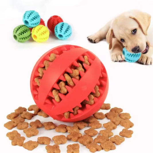Interactive Dog Food Ball Rubber Chew Toy for Small to Large Dogs And
