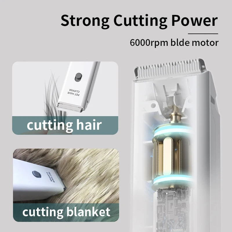 Cordless Dog Clipper Rechargeable Pet Hair Trimmer Low Noise