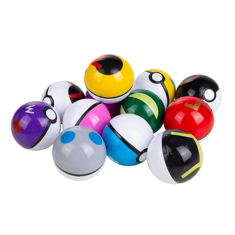 12 Pcs/Set Pokemon Pikachu Action Figure Pokeball Game Toy  Pocket