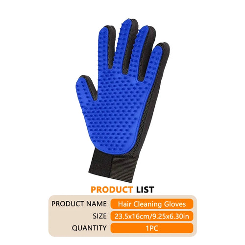 Reusable Double-Sided Pet Hair Removal Glove Anti-Static Grooming Tool
