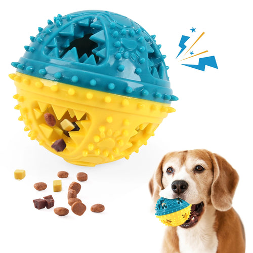 Dog Chew Toys Grinding Teeth Sound Ball Toys Leaking Food Balls Anti