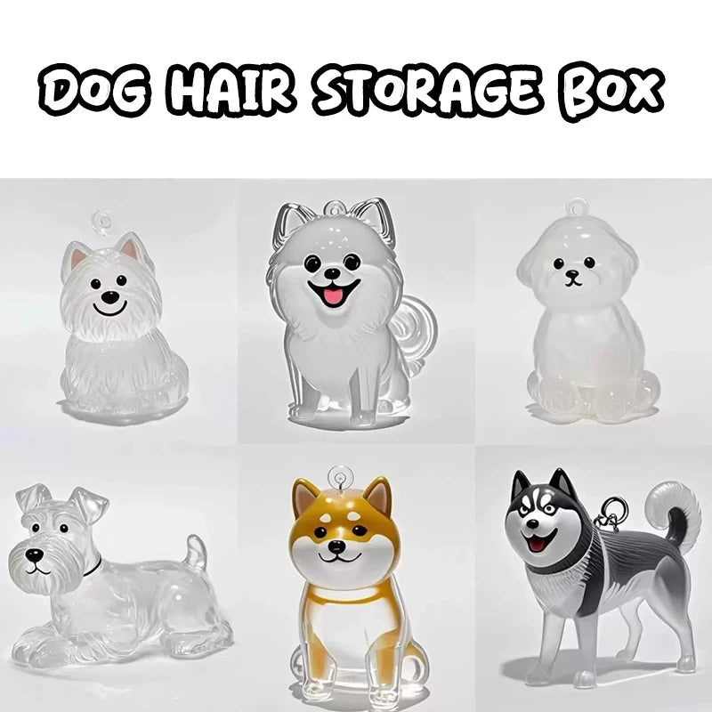 Cute Clear Puppy Hair Memorial DIY Pendant Keychain Decor Keepsake