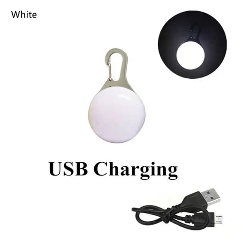 Led Dogs Collars Pendant Rechargeable Pet Usb Luminous Collar Pendant