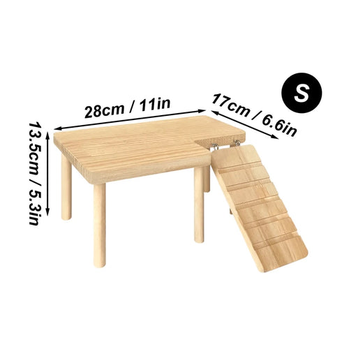 Hamster Wooden Ladder Platform Jumping Board Playground Hamster
