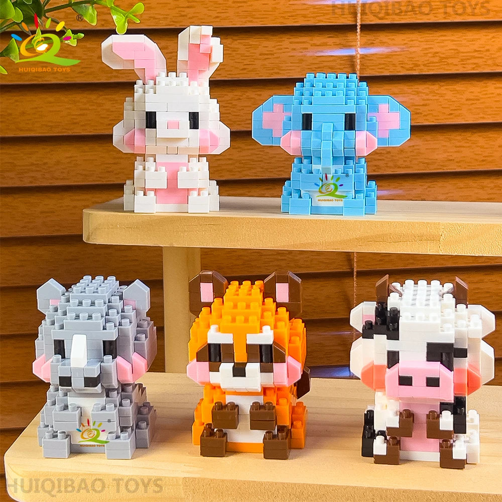 HUIQIBAO MINI Cute Pet Animal Penguin Model Building Block Micro Set