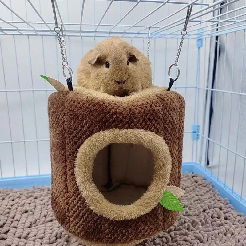 Tree Stump Shape Warm Hamster Hammock Winter Mole Tunnel Small Animal