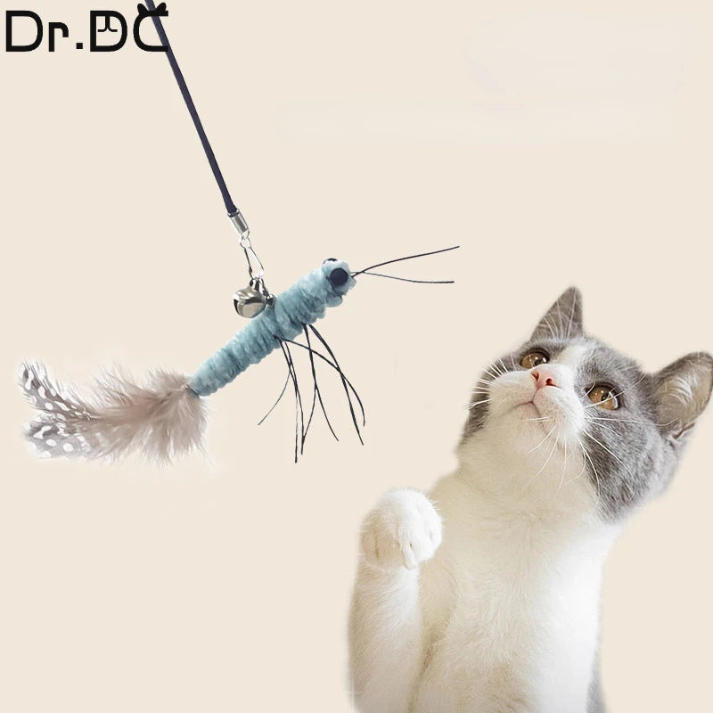 Dr.DC Teasing Cat Stick Head with or without Wire Stick Dragonfly
