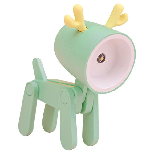 Mini Led Night Lights Folding Desk Lamp Cartoon Cute Pet Dog Deer