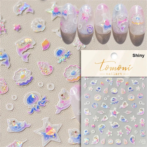 Summer Beach Ocean Shell Starfish Clams Conch Stars Sea Bubble