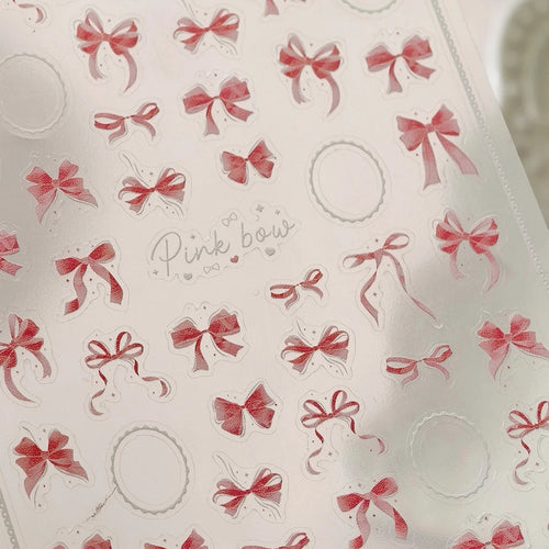 1 pc 5D Chinese style camellia nail sticker Vernal Equinox peach
