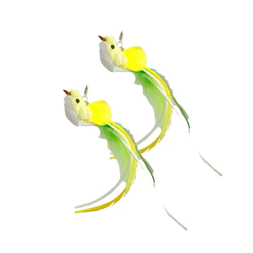 Simulation Bird Cat Toys Funny Interactive Peacock with Bell Cat Stick