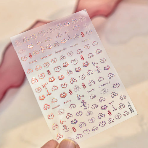 1 piece 5D color crystal star nail stickers high quality love shiny