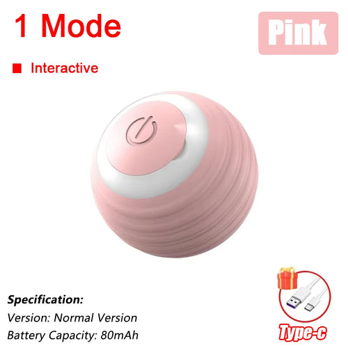 New Cat Interactive Ball Toy Automatic Rolling Ball Faux Tail