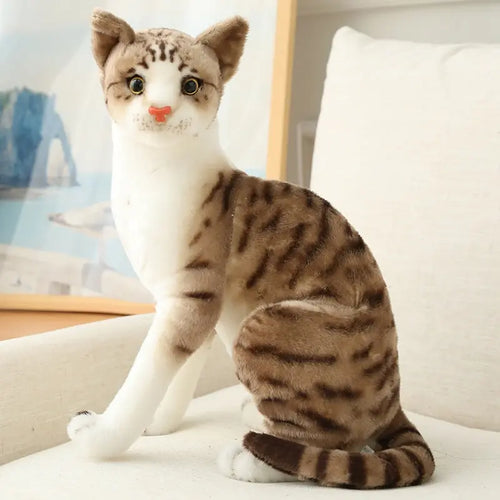 Stuffed Siame Cats Plush Toy 20/25cm Simulation American Shorthair