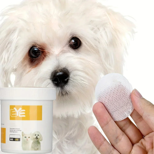 200pcs Pet Eye Cleaning Wipes, Gentle Tear Stain Remover Wipes for